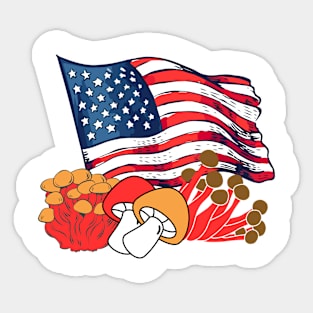 American mushroom style Sticker